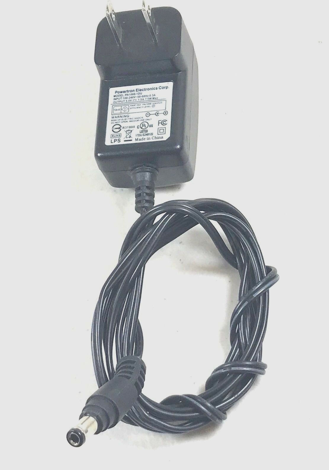 NEW 5.0V DC 1.0A AC Adapter For Powertron Electronics PA1008-1DU Power Supply